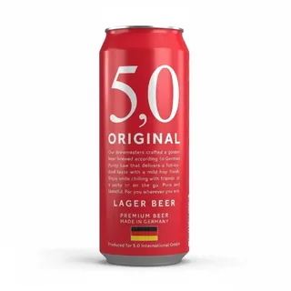 5,0 ORIGINAL CERVEZA LAGER (ROJA) 24/500ML